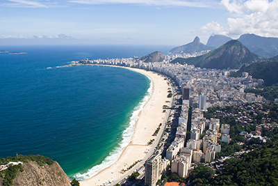Praia de Copacabana, Rio de Janeiro, Brazil.