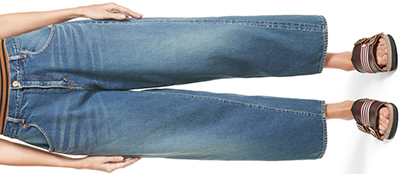Undercover women's Wide Leg Crop Jeans: US$720.