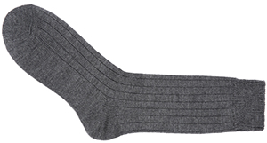 Crombie Grey Thick Rib men's Socks: £25.