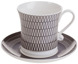 Neisha Crosland Flared Cup & Saucer Fine China in Donkey Black: £20.