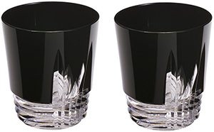David Redman Jet Black Crystal Whisky Glasses (Set of 2): £210.