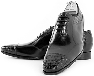 DeGier Sikalf & Croco Black (hand painted) men's shoes.