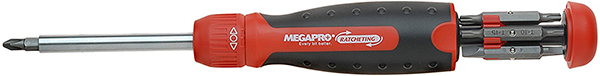 Megapro 211R2C36RD 13-In-1 Ratcheting Driver, Red: US$41.09.