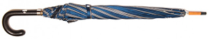 Edward Armah Blue-Grey/Navy/Off White Stripes Silk Fabric Umbrella: US$250.