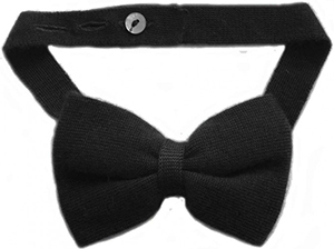 Flouzen Paris Cashmere Black Bow Tie.