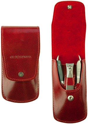 Geo F. Trumper 4 Piece Manicure Set Red Leather: £110.