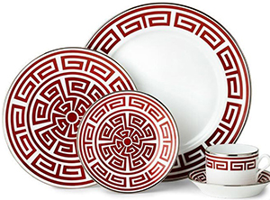 Richard Ginori Labirinto Scarlet Dinnerware.