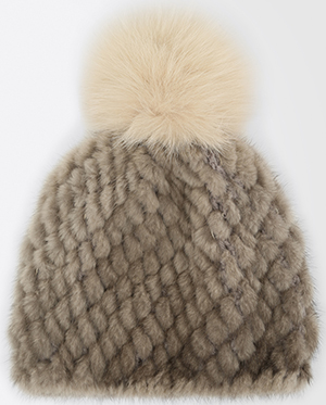 Max Mara women's Mink & fur fox hat: US$320.