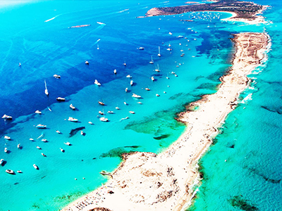 Playa de Ses Illetes, Formentera, Spain.