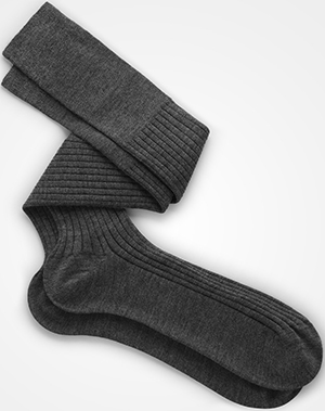 John Lobb men's long cashmere silk socks.
