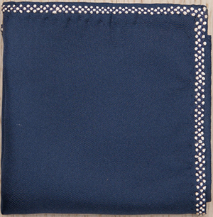 Jupe by Jackie Ardee White H 100% silk pocket square with elegant hand embroidered border: €80.
