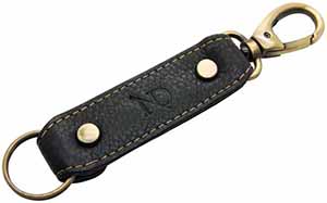 N'Damus London Black Leather Trigger Loop Keyring: £25.