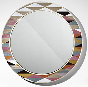 Linley Henley Triangle Round Mirror - 1000mm: US$1,866.