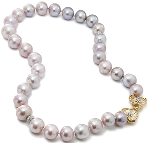 Michael Aram Orchid Necklace With Pearl & Diamonds: US$5,795.