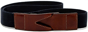 La Portegna Branson men's cotton navy belt: £50.