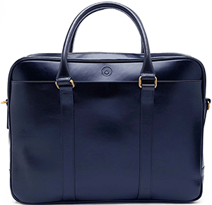 La Portegna Fat Carter men's navy briefcase: £520.