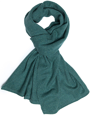 La Portegna men's green cashmere scarf: £120.