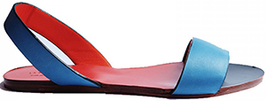 La Portegna Leticia women's blue minimalist leather sandals: £110.