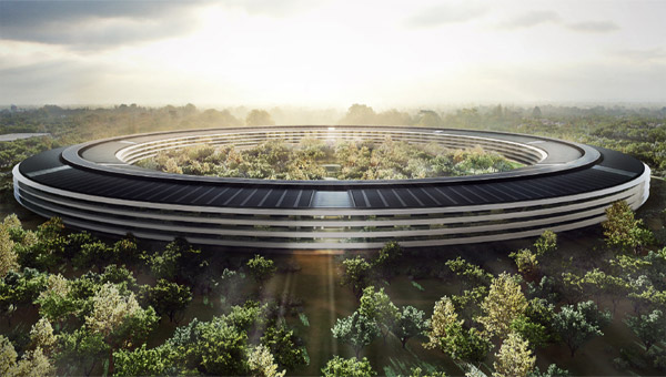 Apple Park, 1 Apple Park Way, Cupertino, CA 95014, U.S.A. Designed by Lord Norman Foster. Construction began in October 2013. It opened to employees in April 2017.